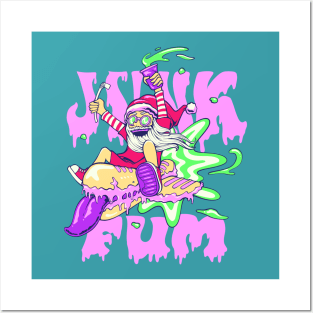 Santa is  Coming “Junk is Fum” Posters and Art